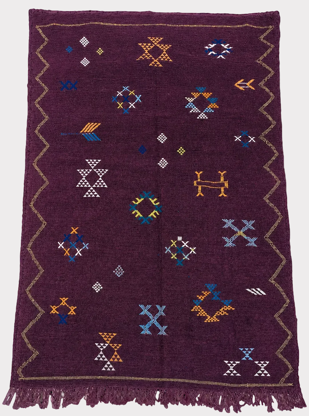 The Violet Field — Vintage Boujad Rug, Middle Atlas Morocco