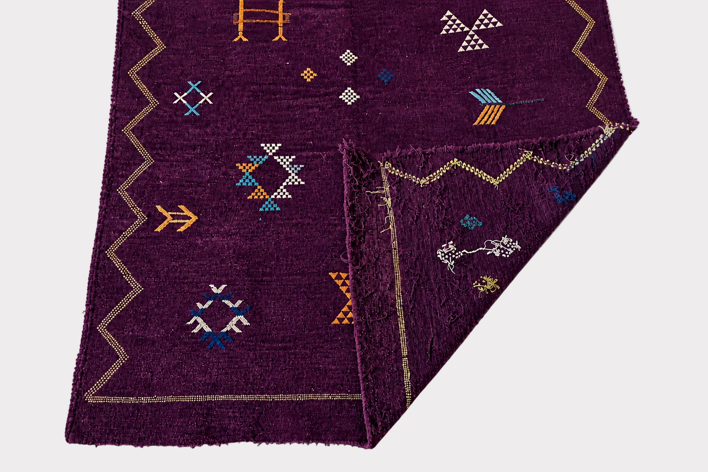 The Violet Field — Vintage Boujad Rug, Middle Atlas Morocco