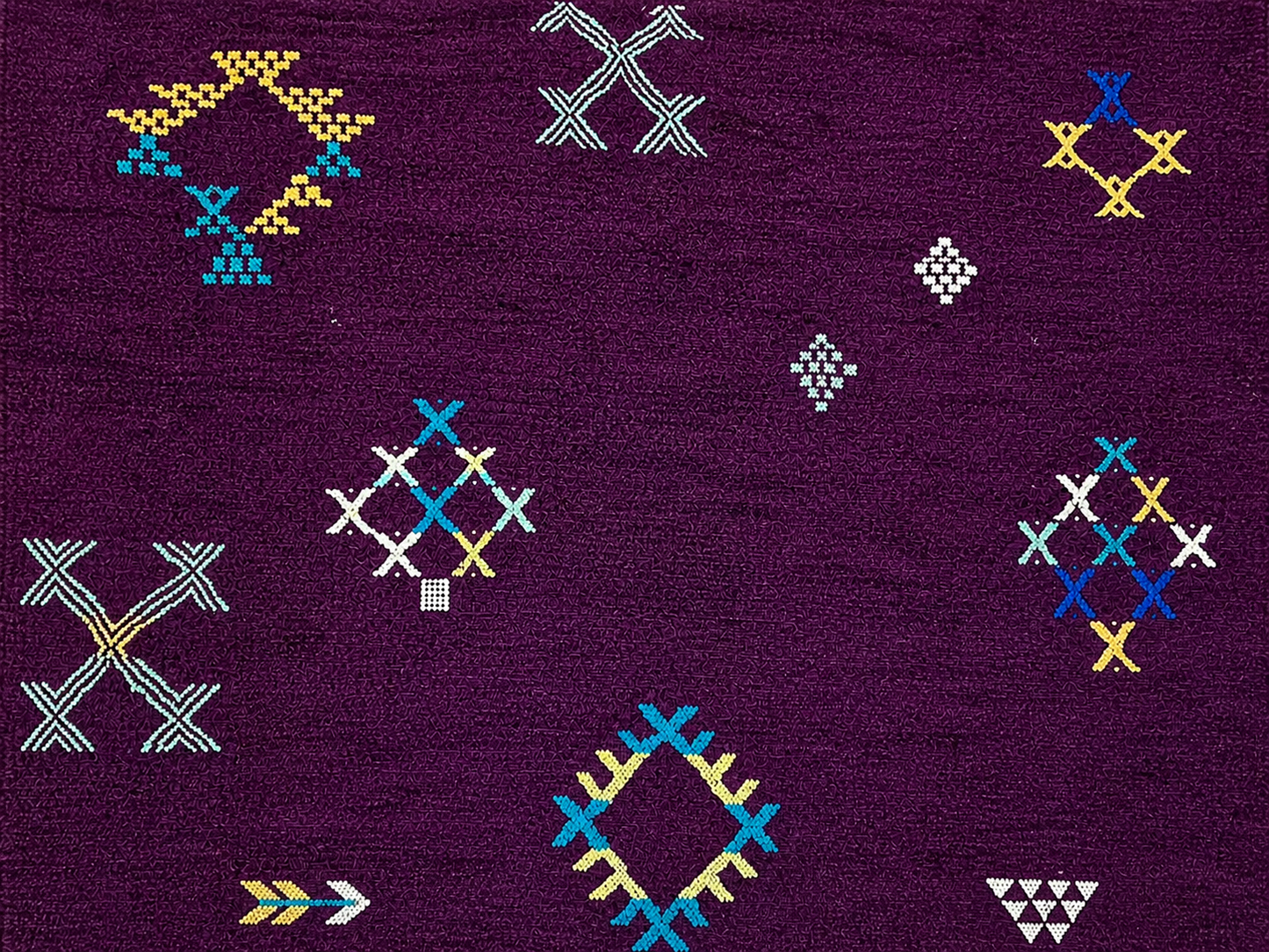 The Violet Field — Vintage Boujad Rug, Middle Atlas Morocco